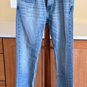 Abercrombie & Fitch Men's Slim Straight Jeans in Light Blue